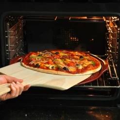 Emile Henry Pizzastein 37 cm Kohle