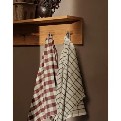 Bestseller|Pilzküche<ferm LIVING Geschirrtuch 70x50 cm Hale sand/schwarz