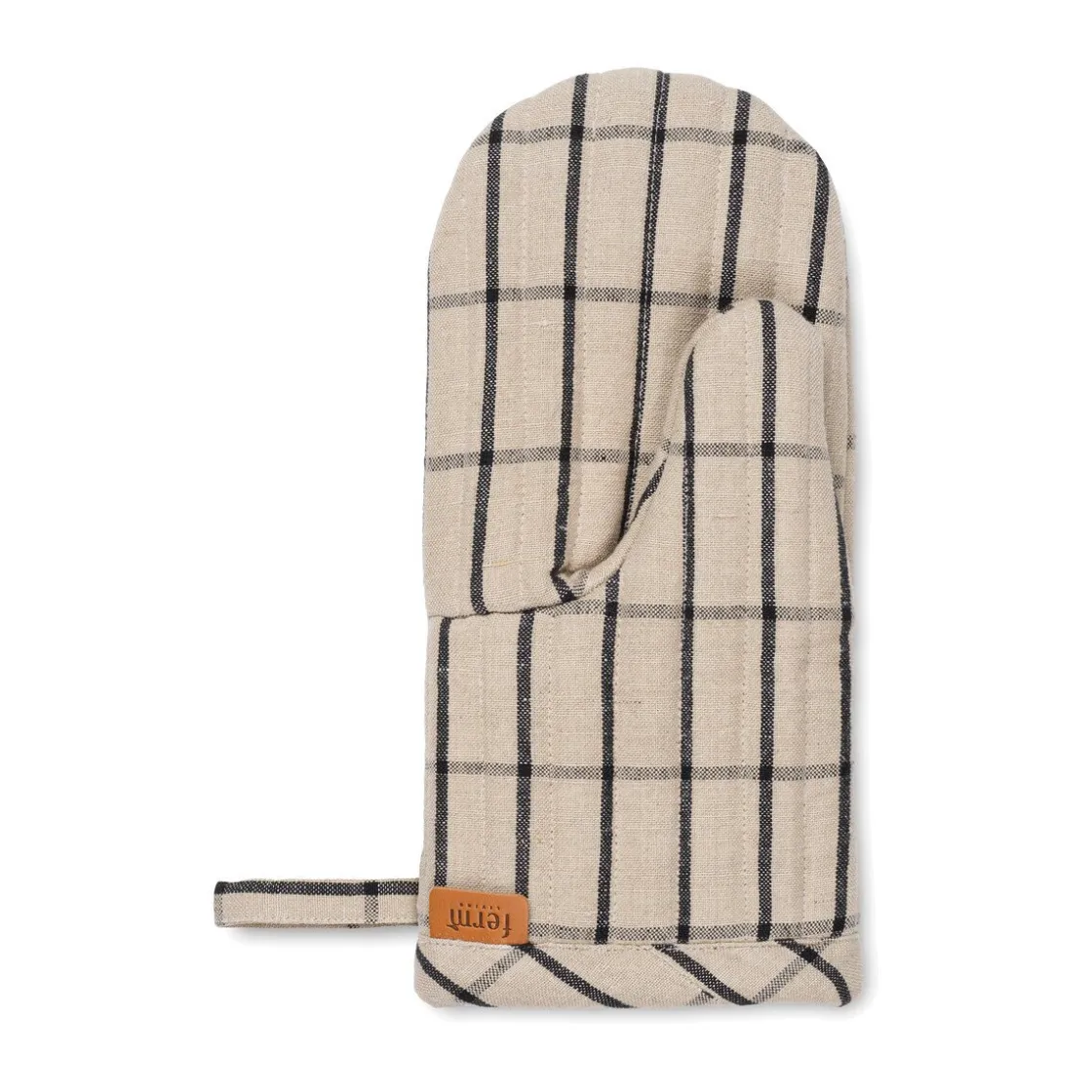 Weihnachten|Küchentextil<ferm LIVING Ofenhandschuh 28 cm Hale sand/schwarz
