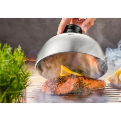 Weihnachten|Kochwelt Entdecken<Gefu Burger- und Schmelzglocke 15 cm BBQ silber