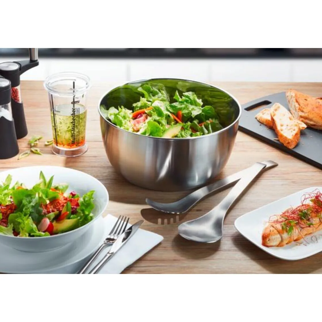 Meal Prep|Spargel Zubehör<Gefu Salatschleuder 3,0 l Rotare edelstahl