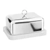 Butterdosen<Georg Jensen Butterdose 250 g Bernadotte edelstahl