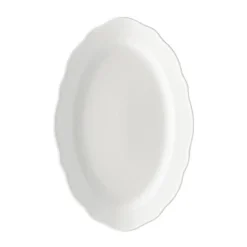 Servierplatten<Hutschenreuther Platte 35cm oval Maria Theresia Weiss
