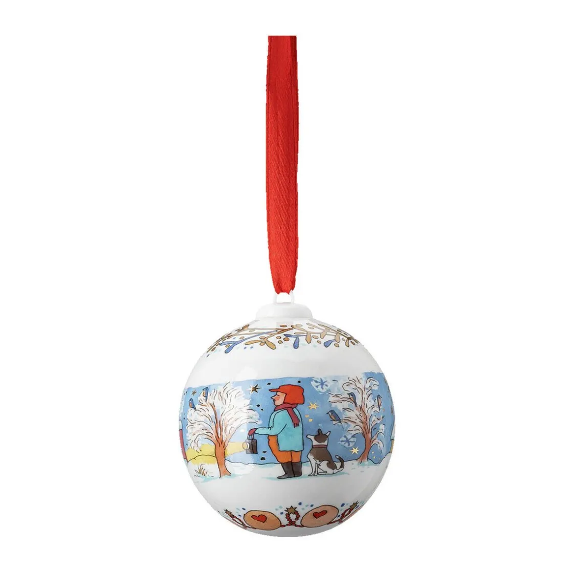 Weihnachten|Weihnachtsdekoration<Hutschenreuther Porzellankugel 6 cm Sammeledition Weihnachten Weihnachtskugel 2022