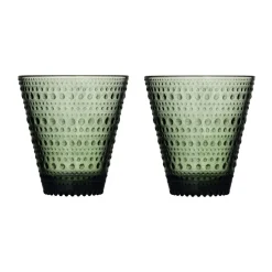 Wassergläsersets|Saftgläser<Iittala Glas 2er-Set Kastehelmi tannengrün