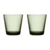 Saftgläser<Iittala Trinkglas 2er-Set 0,21 l Kartio Tannengrün