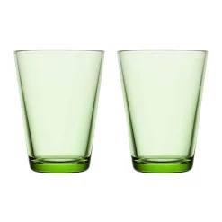 Wassergläsersets<Iittala Trinkglas 2er-Set 0,4 l Kartio Apfelgrün