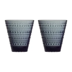 Iittala Trinkglas 2er-Set Kastehelmi dark grey