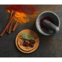 Winterküche<Joseph Joseph Mörser granit mit Bambusdeckel Dash