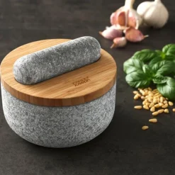 Winterküche<Joseph Joseph Mörser granit mit Bambusdeckel Dash