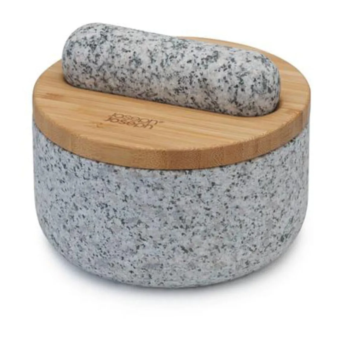 Thailändische Küche<Joseph Joseph Mörser granit mit Bambusdeckel Dash