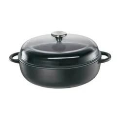 Pfannen|Töpfe<Küchenprofi Bauernpfanne mit Glasdeckel 28 cm Provence schwarz