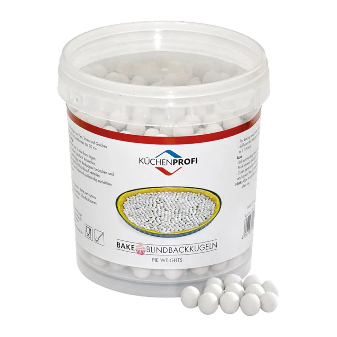 Küchenprofi Blindbackkugeln 850 g Bake weiß