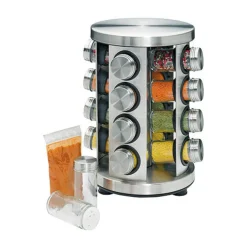 Kräutergarten<Küchenprofi Gewürzständer 16tlg. Edelstahl rund