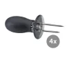 Küchenprofi Maiskolbenhalter 4er-Set BBQ schwarz