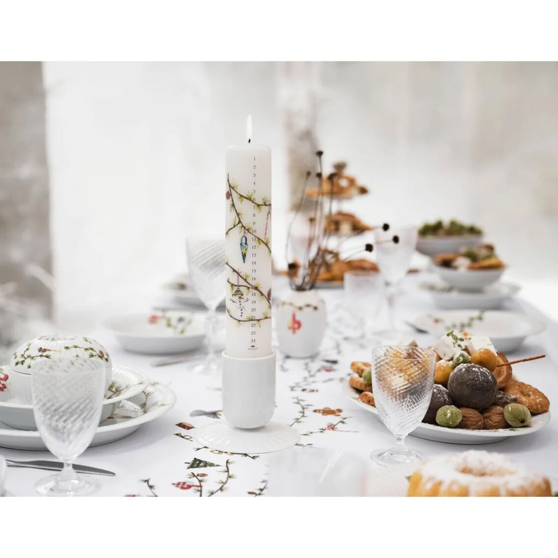 Kähler Blockkerzenhalter 9 cm Hammershøi weiß