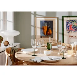 Champagnergläser|Silvesterparty<Kähler Champagnerglas 2er-Set Hammershoi grün