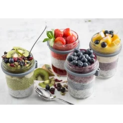 Meal Prep<Kilner Frühstücksglas mit Deckel und Löffel 350ml