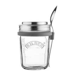 Brotdosen<Kilner Frühstücksglas mit Deckel und Löffel 350ml
