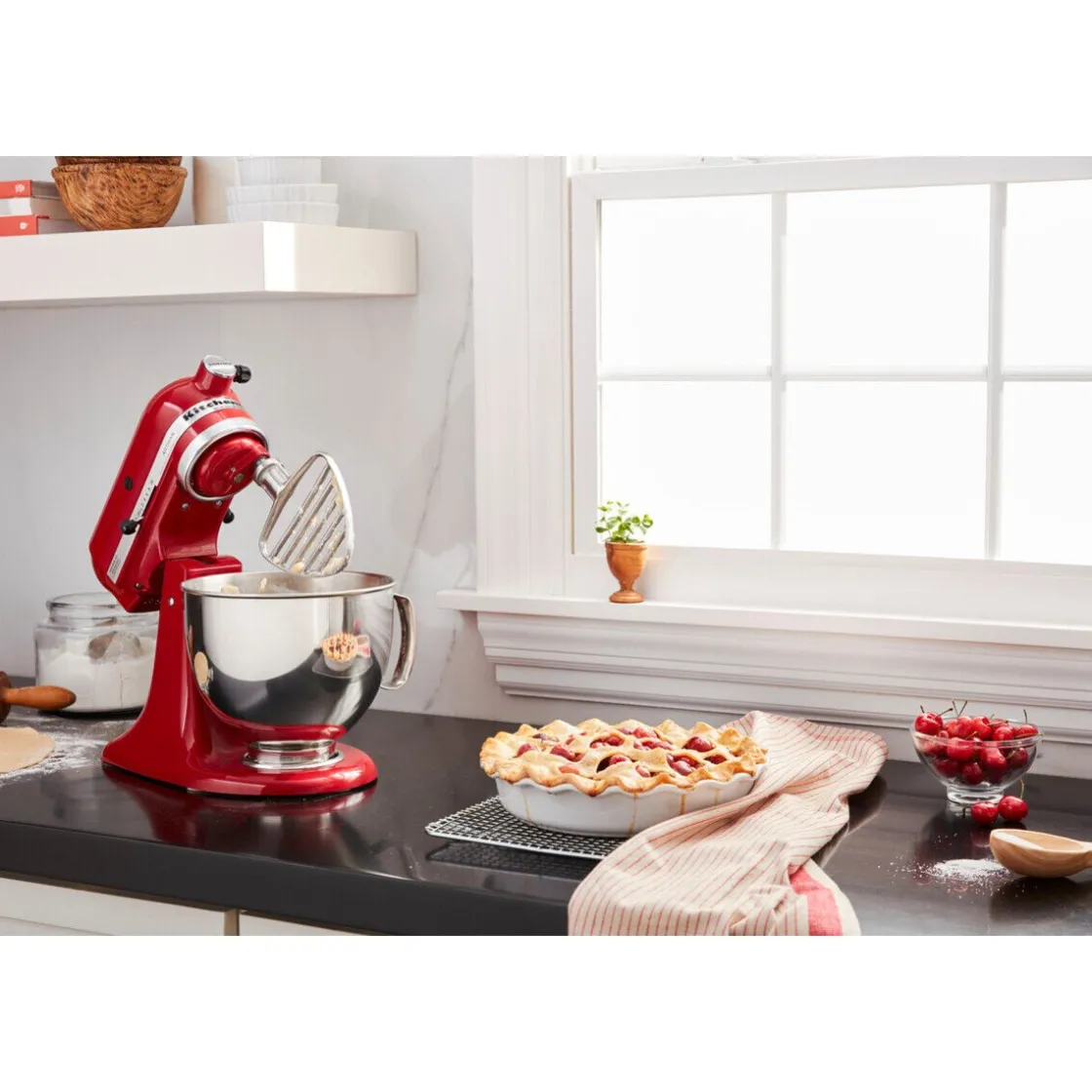 KitchenAid Feingebäckrührer Edelstahl zu Küchenmaschine 4,8l