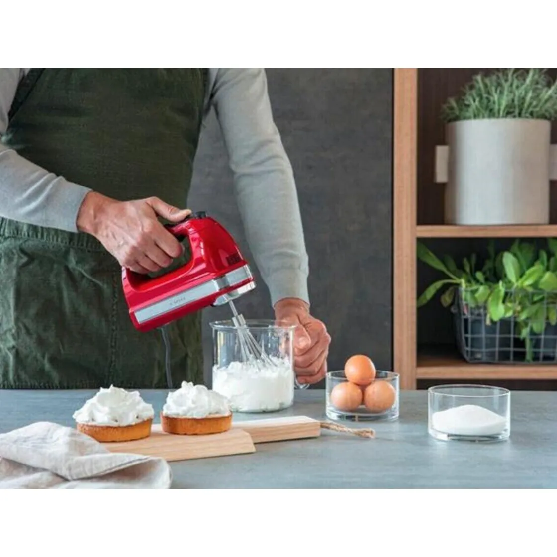 Brotbacken|Weihnachten<KitchenAid Handmixer 20 cm 85 W Artisan Empire Rot