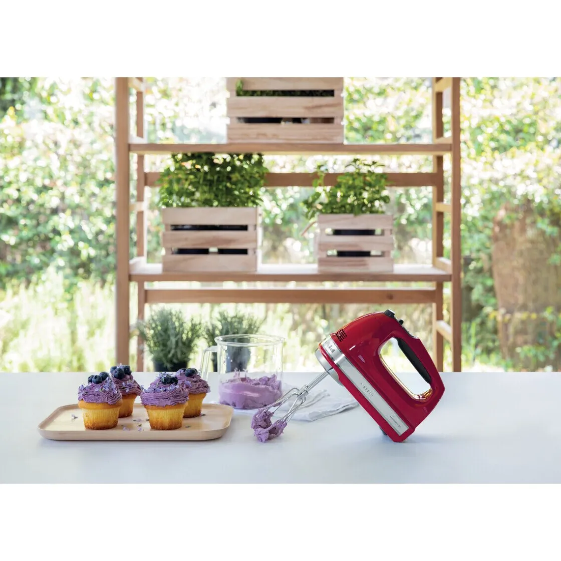 Brotbacken|Weihnachten<KitchenAid Handmixer 20 cm 85 W Artisan Empire Rot