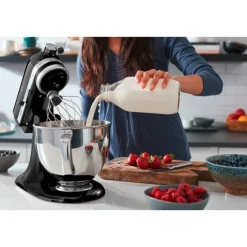Kochwelt Entdecken<KitchenAid Küchenmaschine 4,8 l 300 W Artisan Premium Onyx Schwarz