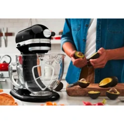 Kochwelt Entdecken<KitchenAid Küchenmaschine 4,8 l 300 W Artisan Premium Onyx Schwarz