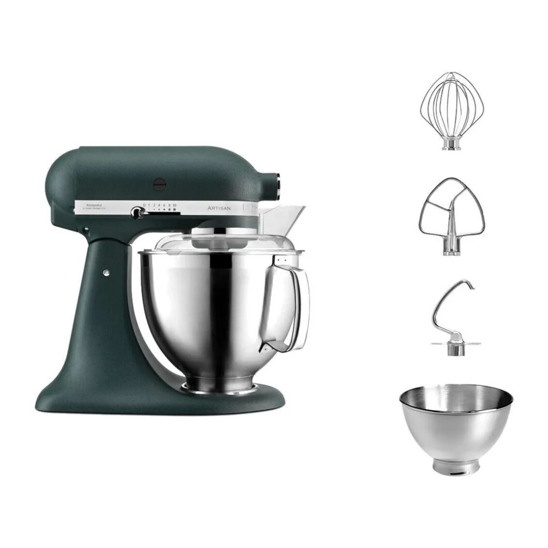 Kochwelt Entdecken<KitchenAid Küchenmaschine 4,8 l 300 W Artisan Premium Pebbled Palm