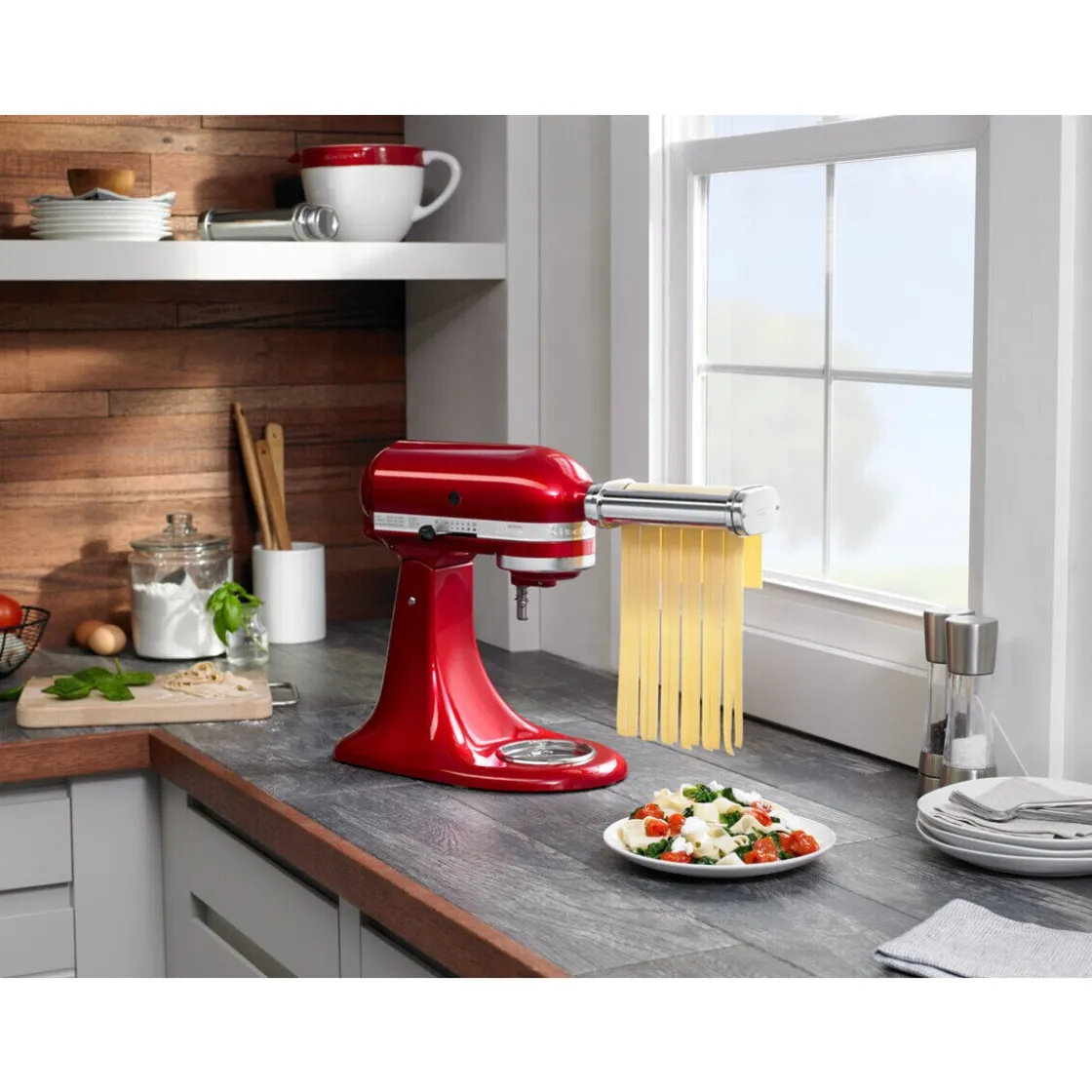 Kochwelt Entdecken<KitchenAid Nudelvorsatz 5KSMPRA mit 3 Walzen Edelstahl