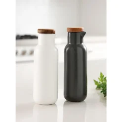 Kräuter & Gewürze|Messer & Co. Entdecken<Ladelle Essig / Öl Set Porzellan schwarz/weiss 320ml
