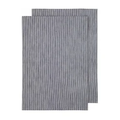 Küchentextil<Ladelle Geschirrtuch 2er-Set Lina Stripe marineblau