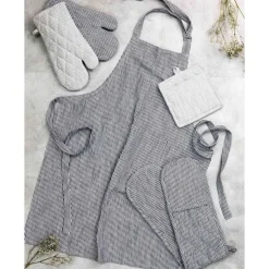 Ladelle Schürze 74x85 cm Lina Stripe marineblau