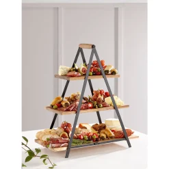 Ladelle Servierturm Akazie/Eisen 50x24x54cm