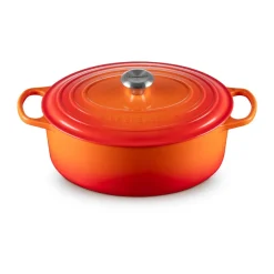 Bestseller<Le Creuset Bräter mit Deckel 31 cm Signature Ofenrot