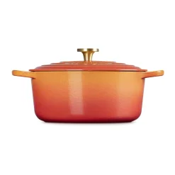 Bräter|20 Jahre Tischwelt<Le Creuset Bräter mit Deckel 24 cm Signature Limited Edition Flamme Dorée