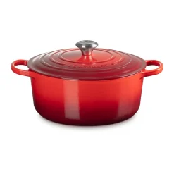 Bräter<Le Creuset Bräter mit Deckel 28 cm Signature kirschrot