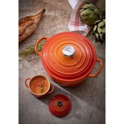 Bräter|Kochwelt Entdecken<Le Creuset Bräter mit Deckel 24 cm Signature Ofenrot