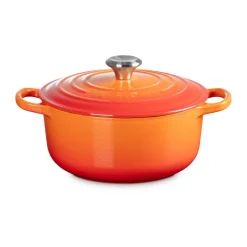 Bräter<Le Creuset Bräter mit Deckel 20 cm Signature Ofenrot