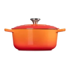 Bräter<Le Creuset Bräter mit Deckel 20 cm Signature Ofenrot