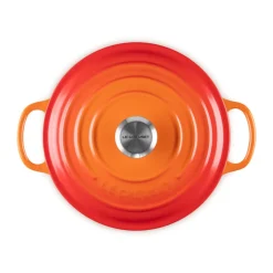 Bräter<Le Creuset Bräter mit Deckel 20 cm Signature Ofenrot