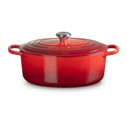 Le Creuset Bräter mit Deckel 31 cm Signature Kirschrot