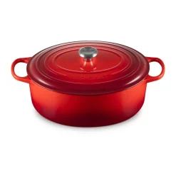 Kochwelt Entdecken<Le Creuset Bräter mit Deckel 35 cm Signature Kirschrot