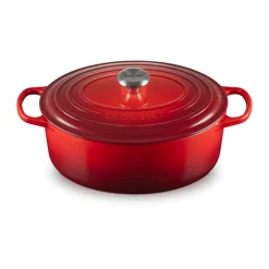 Kochwelt Entdecken<Le Creuset Bräter mit Deckel 31 cm Signature Kirschrot
