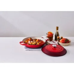 Le Creuset Gourmet Profi-Topf mit Deckel 30 cm Signature Kirschrot