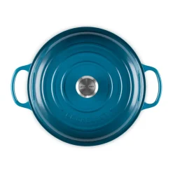 Spanischer Sommerurlaub<Le Creuset Gourmet-Profitopf mit Deckel 30 cm Signature Deep Teal