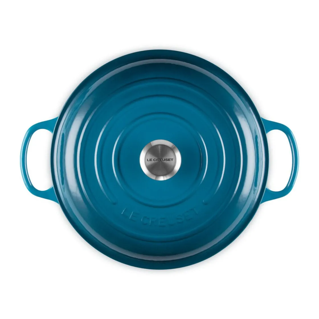 Spanischer Sommerurlaub<Le Creuset Gourmet-Profitopf mit Deckel 30 cm Signature Deep Teal