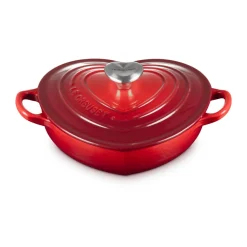 Muttertag|Weihnachten<Le Creuset Gourmet-Profitopf Herz mit Deckel 20 cm Heart Collection Kirschrot