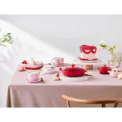 Bräter<Le Creuset Gourmet-Profitopf Herz mit Deckel 20 cm Heart Collection Kirschrot