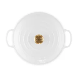 Bräter|20 Jahre Tischwelt<Le Creuset Gourmet-Profitopf mit Deckel 30 cm Signature White